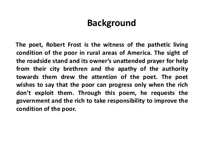 keeping quiet summary roadside stand by robert frost line by line analysis